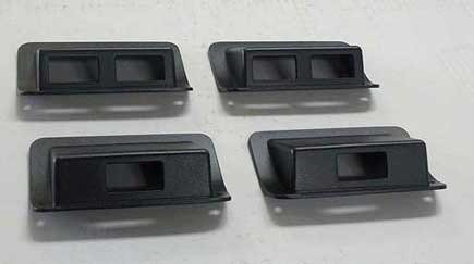 Hummer H1 Cast Aluminum Interior Door Window Switch Bezels (Black) - Set of 4 - Durable Upgrade for Off-Road Vehicles - Perfect for Jeep Wrangler & Truck Enthusiasts