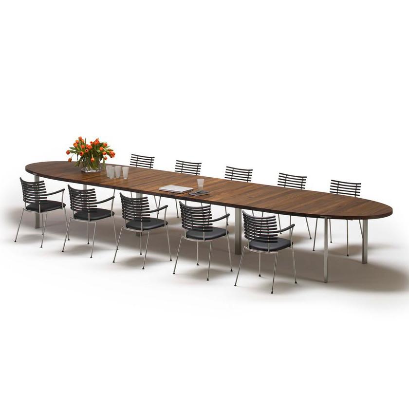 GM2100 Oval Extension Table - Expandable Dining Table for 6-8 People, Perfect for Family Gatherings & Dinner Parties