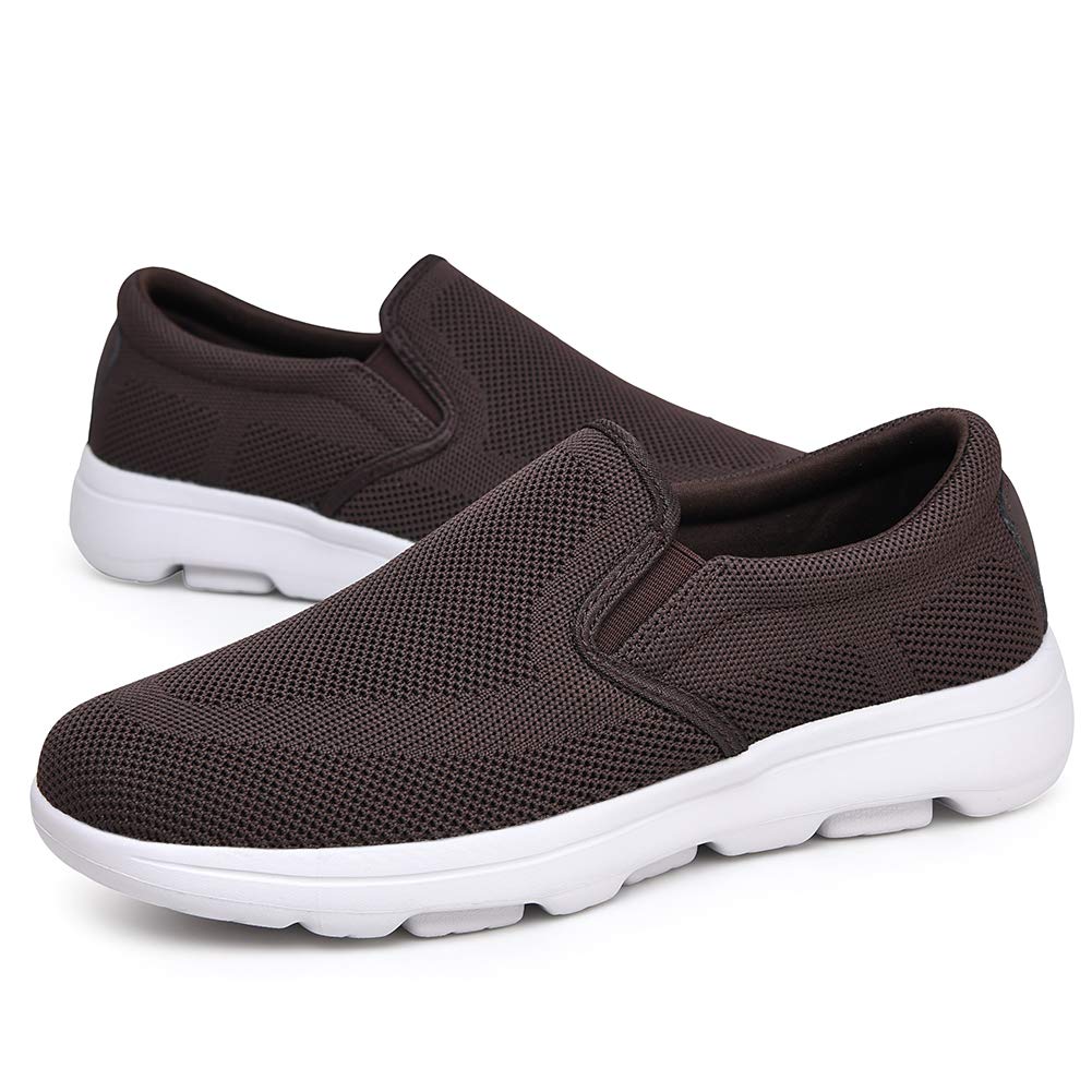 TIOSEBON Men's Breathable Mesh Slip-On Loafers - Lightweight Walking Shoes for Work, Driving & Tennis | Comfortable Casual Shoes for Men | Perfect for Office, Travel & Daily Wear