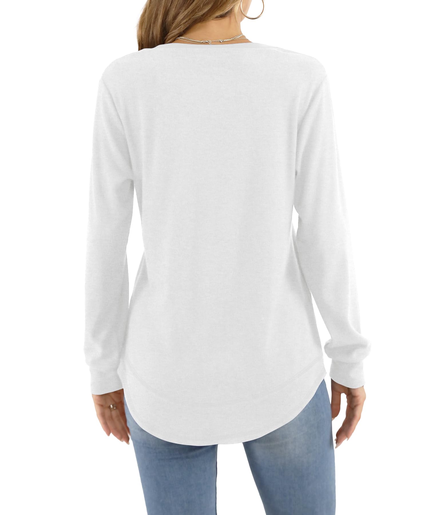 Women's Long Sleeve Casual T-Shirts - Elegant Blouses & Tunics for Leggings | Perfect for Work, Date Night & Everyday Wear
