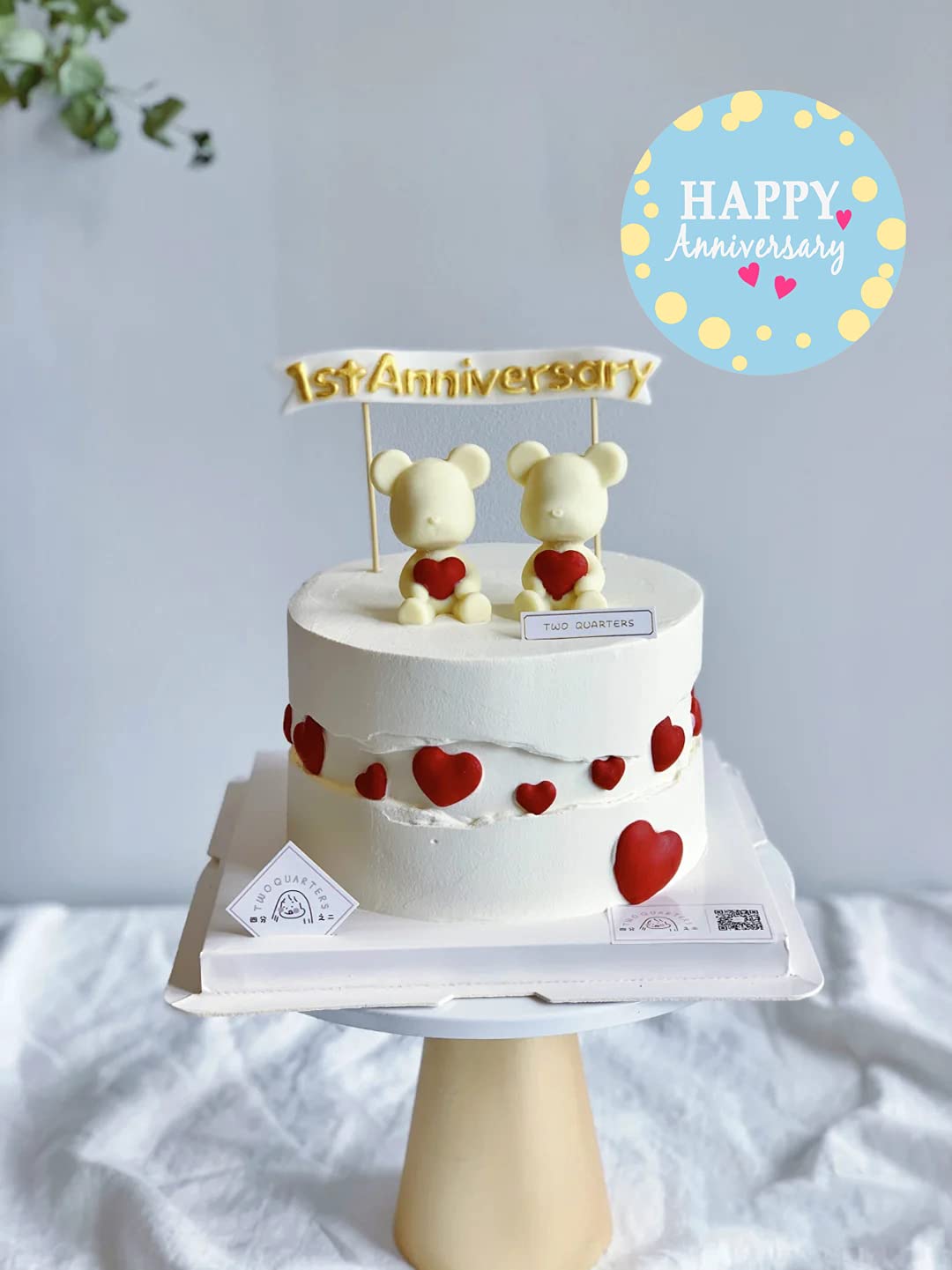 2 Inch Happy Anniversary Party Favor Stickers - Wedding Candy & Cookie Bag Labels - Elegant Party Decorations for Adults - Perfect for Anniversary Celebrations, Wedding Favors & Special Events