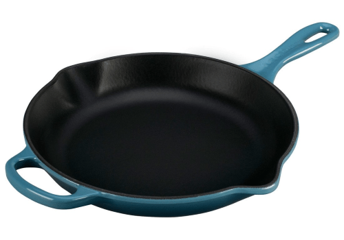 Le Creuset 10-Inch Cast Iron Skillet - Premium Enameled Cookware for Searing, Baking & Frying - Perfect for Stovetop, Oven & Outdoor Cooking