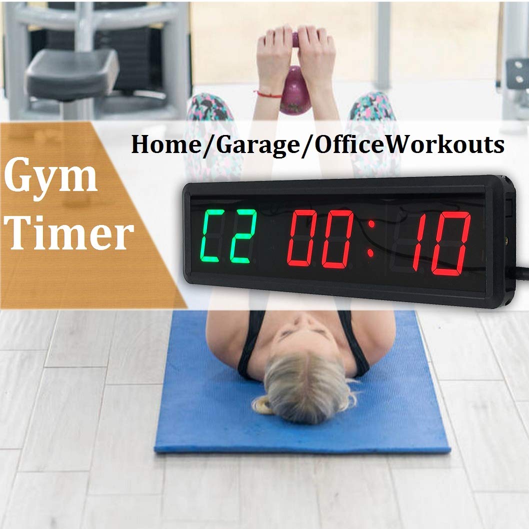 1.8'' LED Interval Workout Timer Countdown Stopwatch - Portable Gym Timer for HIIT, Boxing, CrossFit & Home Fitness Training