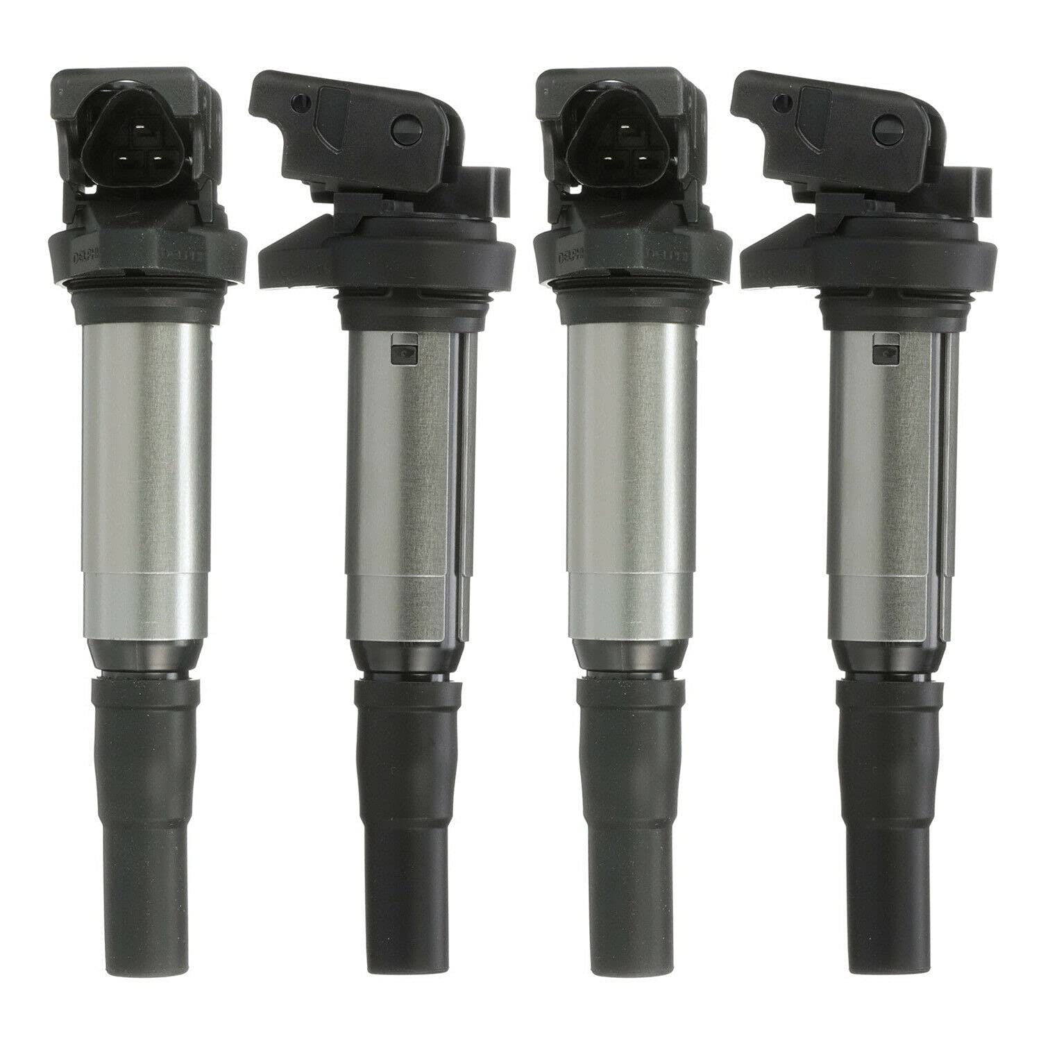4 Pack Ignition Coils with Spark Plug Connector - Compatible with Mini Cooper S - High Performance Engine Replacement Parts for Smooth Driving & Better Fuel Efficiency