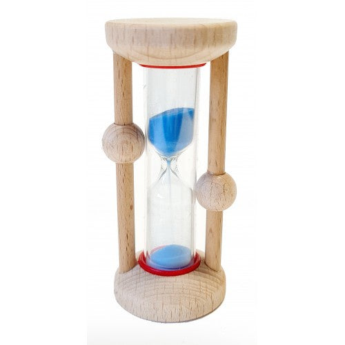 Hess Spielzeug Hour Glass Sand Timer - Natural Wooden 30-Minute Timer for Kids, Classroom, Board Games & Meditation - Eco-Friendly Educational Toy