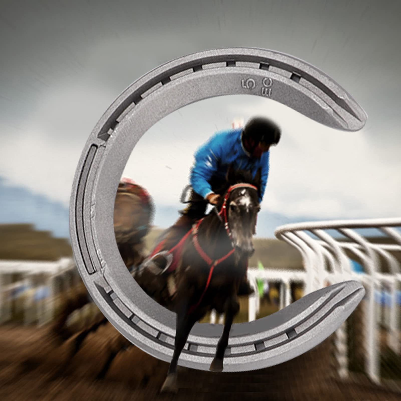 4Pcs Aluminum Alloy Horseshoe Kit - Durable Horse Riding & Farming Equipment for Stable & Garden Use