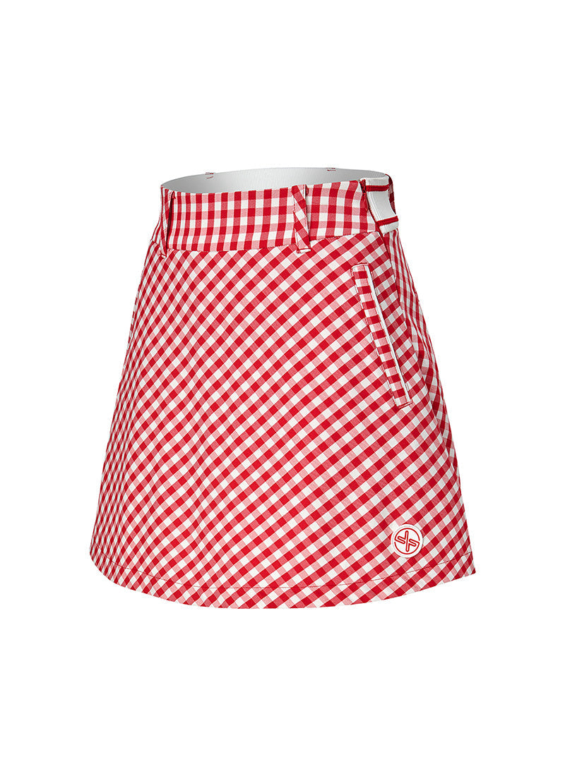 Elegant Check Flare Skirt for Women - Stylish Plaid A-Line Skirt with Flowy Design | Perfect for Office, Party, and Casual Outfits