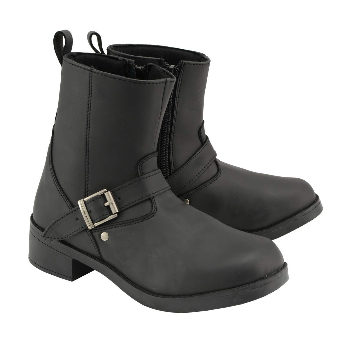 Milwaukee Leather MBK9295 Kids 6 Inch Engineer Style Biker Boots - Size 4.5 | Durable Leather Motorcycle Boots for Boys & Girls | Perfect for Riding, Outdoor Adventures & Casual Wear