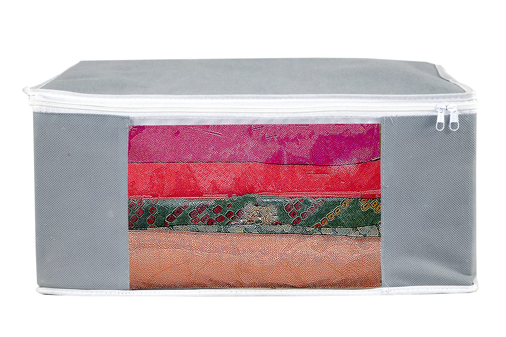 ANKIT INTERNATIONAL 6-Pack Grey Clothes Organizer Storage Bags for Clothes, Sarees, Suits & Bedsheets - Space-Saving Wardrobe & Travel Storage Solution