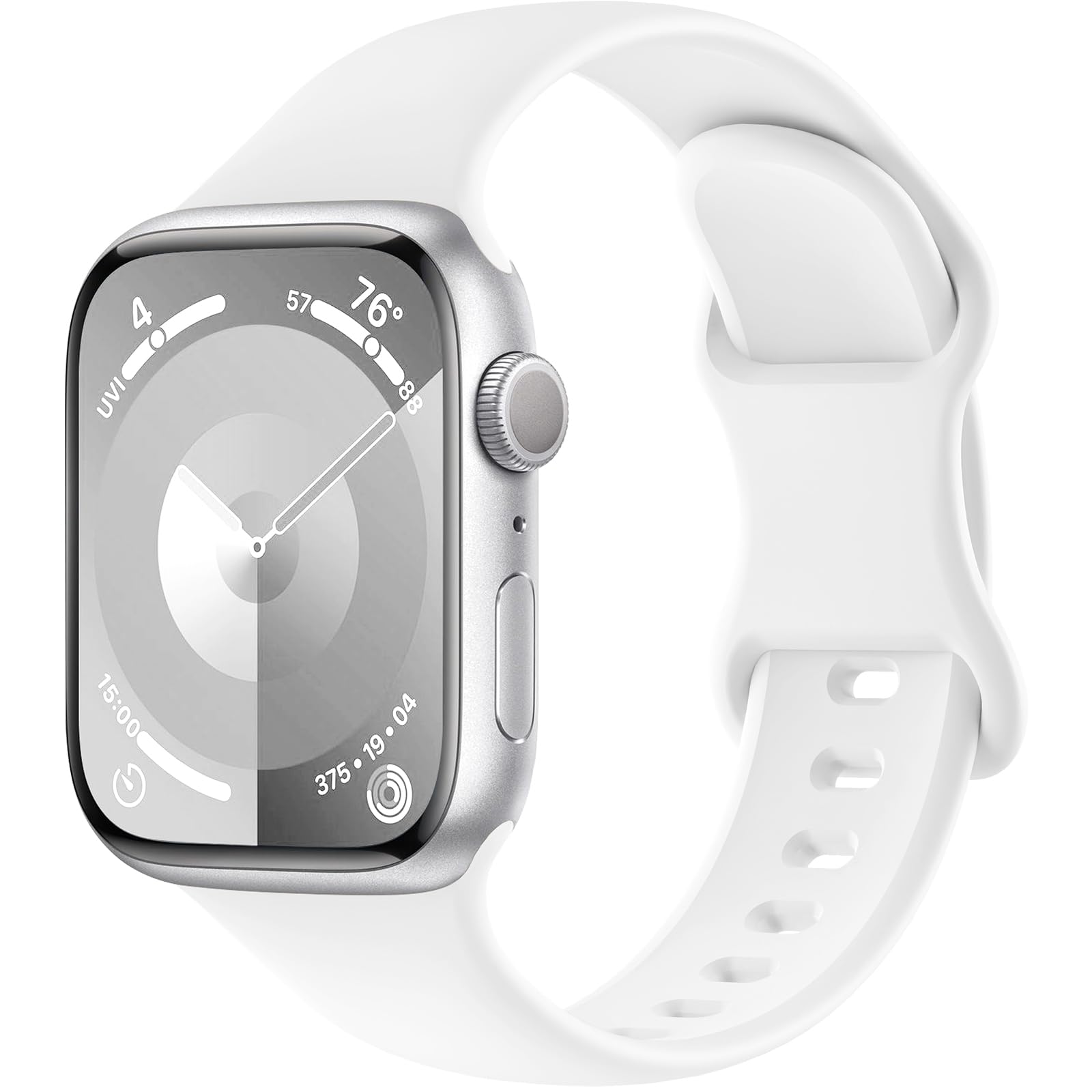 Premium Soft Silicone Sport Replacement Band for Apple Watch Series 1-9, Ultra & SE - Compatible with 38mm/40mm/41mm/42mm/44mm/45mm/49mm - Comfortable Strap for Men & Women - Perfect for Workouts, Running & Everyday Wear