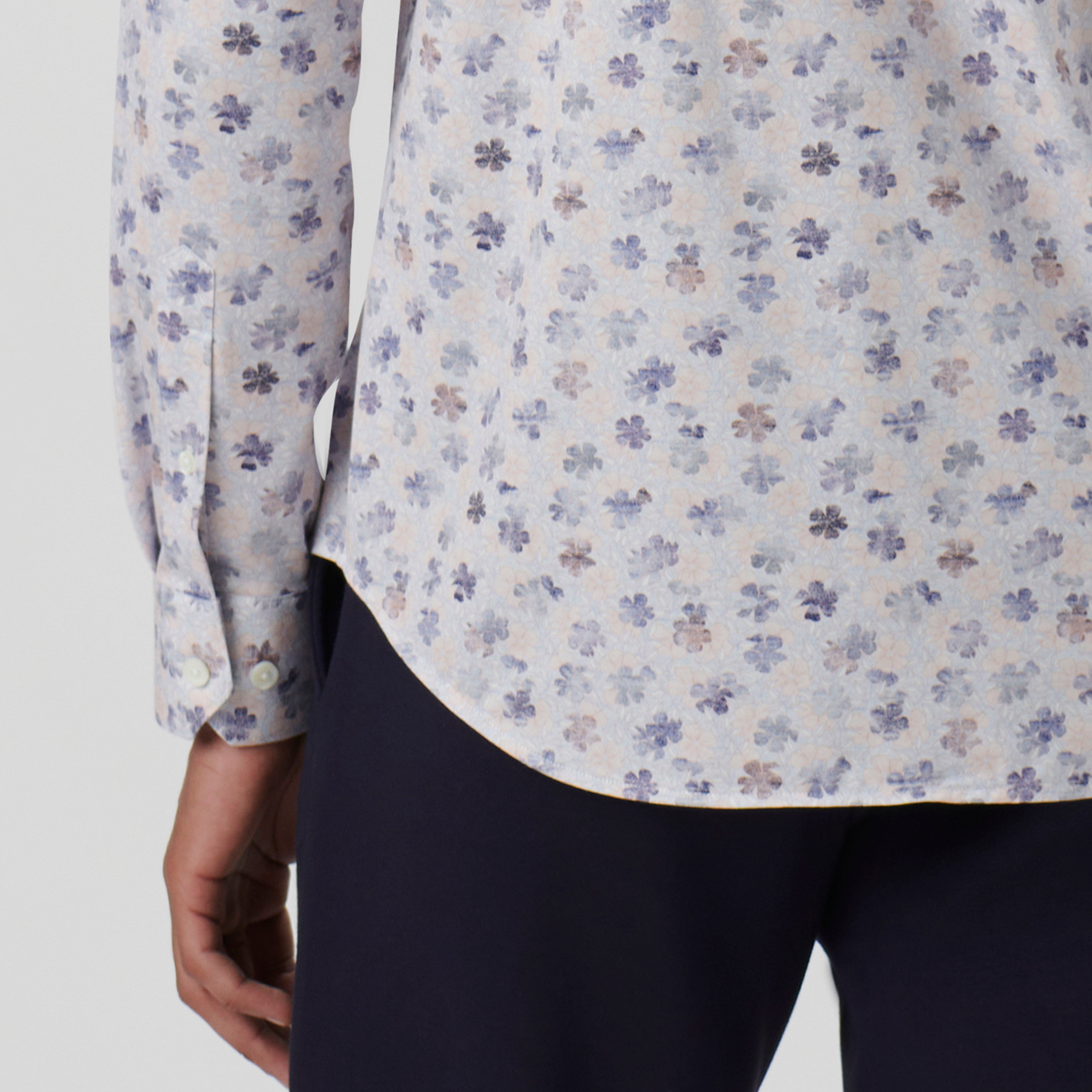 James Floral Print Cotton Shirt for Men - Soft & Breathable Casual Button Down Shirt - Perfect for Summer Outings, Beach Vacations & Date Nights