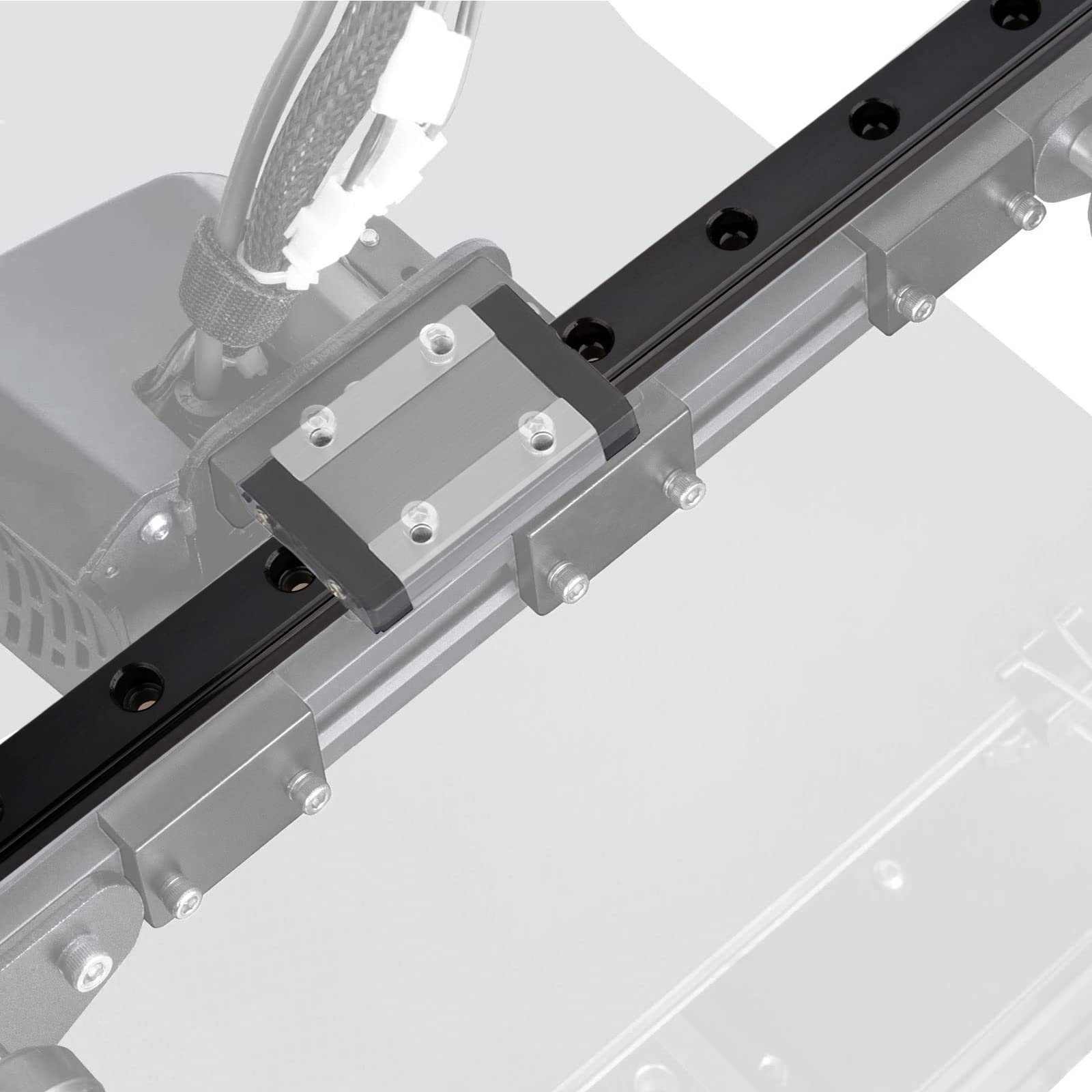 MGN12H 450mm Linear Rail (17.71 Inch) with Steel Carriage Block - High Precision Guide for DIY 3D Printers, CNC Machines & Robotics Projects | Smooth Motion for X/Y Axis & Automation Equipment
