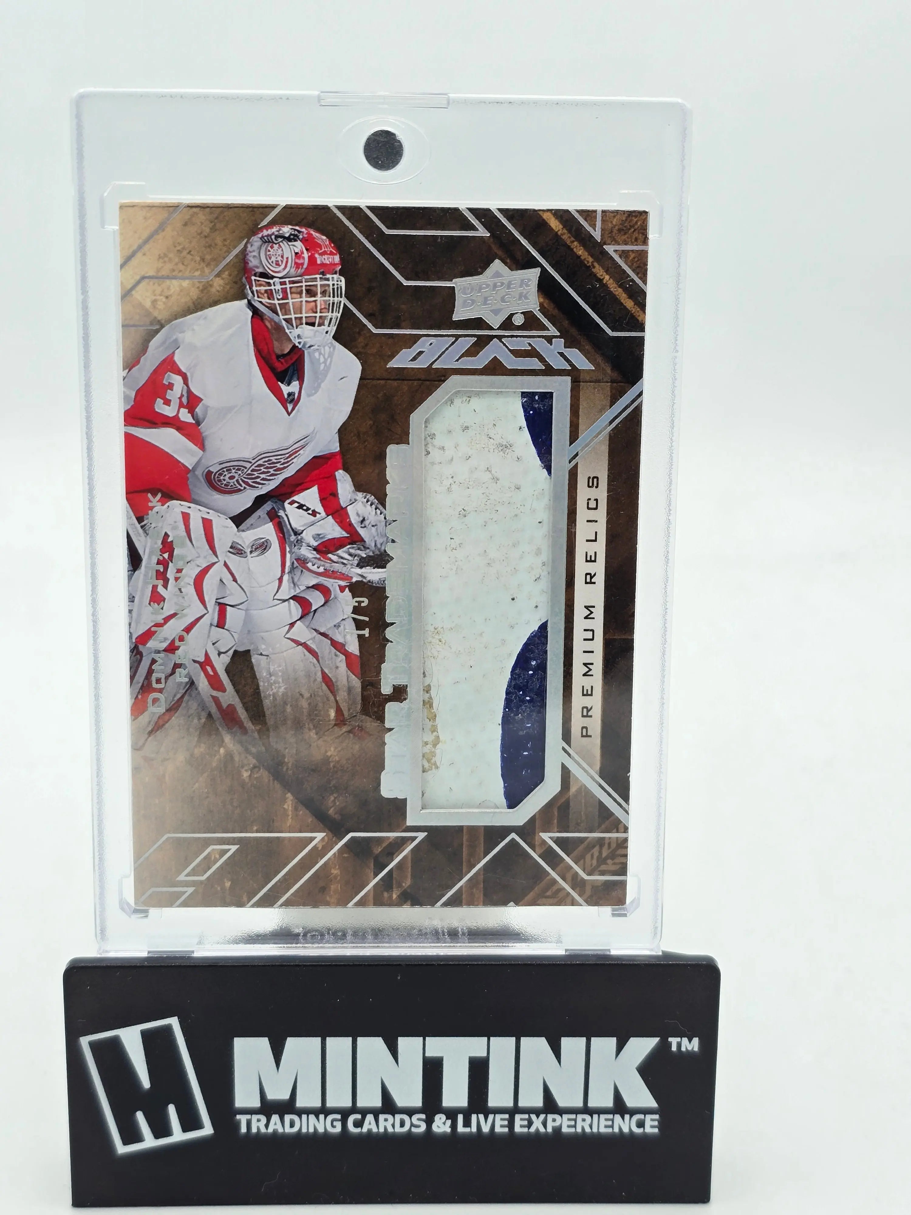 2015-16 Upper Deck Black Dominik Hasek Star Tandems Premium Relics Hockey Card 1/5 - Rare Collectible for NHL Fans & Sports Memorabilia Enthusiasts