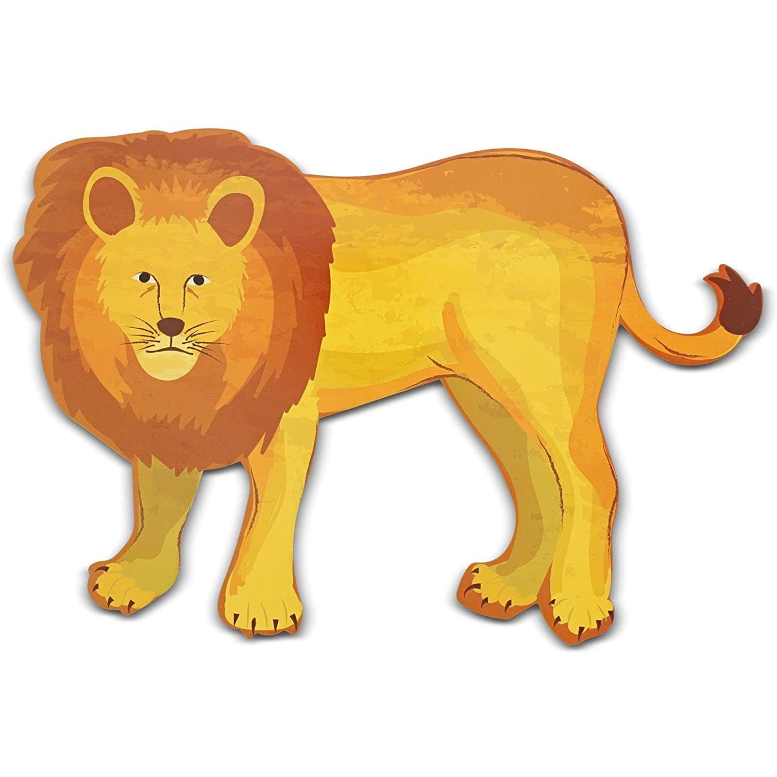 BLUE PANDA Jungle Safari Animal Paper Cutouts (12-Pack) - Wild Animal Craft Decorations for Kids Birthday Party, Baby Shower & Classroom Decor | DIY Jungle Theme Party Supplies