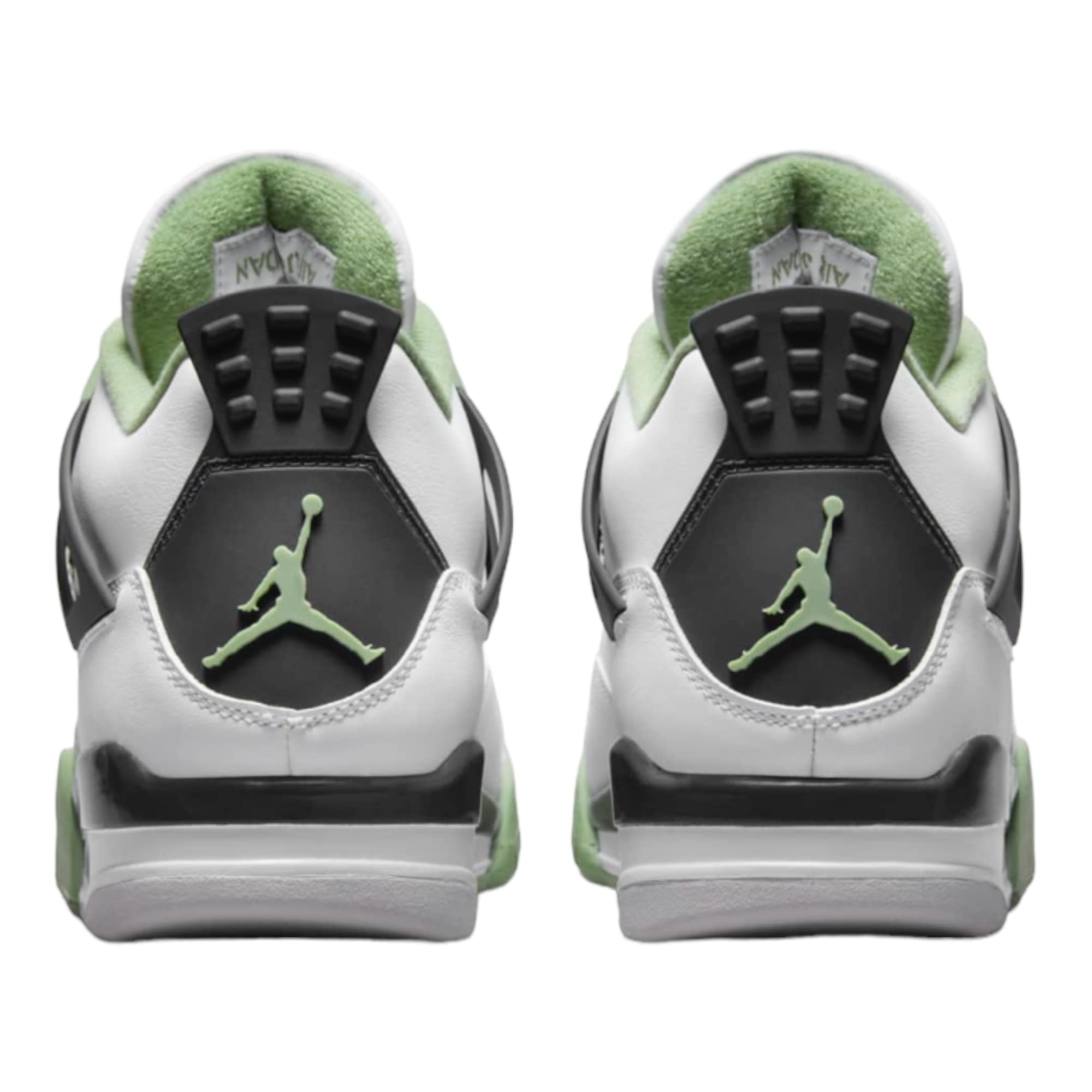 Jordan Air 4 Retro Women's Sneakers - White/Oil Green-Dark Ash (AQ9129-103) Size 10 | Basketball Shoes for Women, Casual Streetwear & Gym Workout Fashion