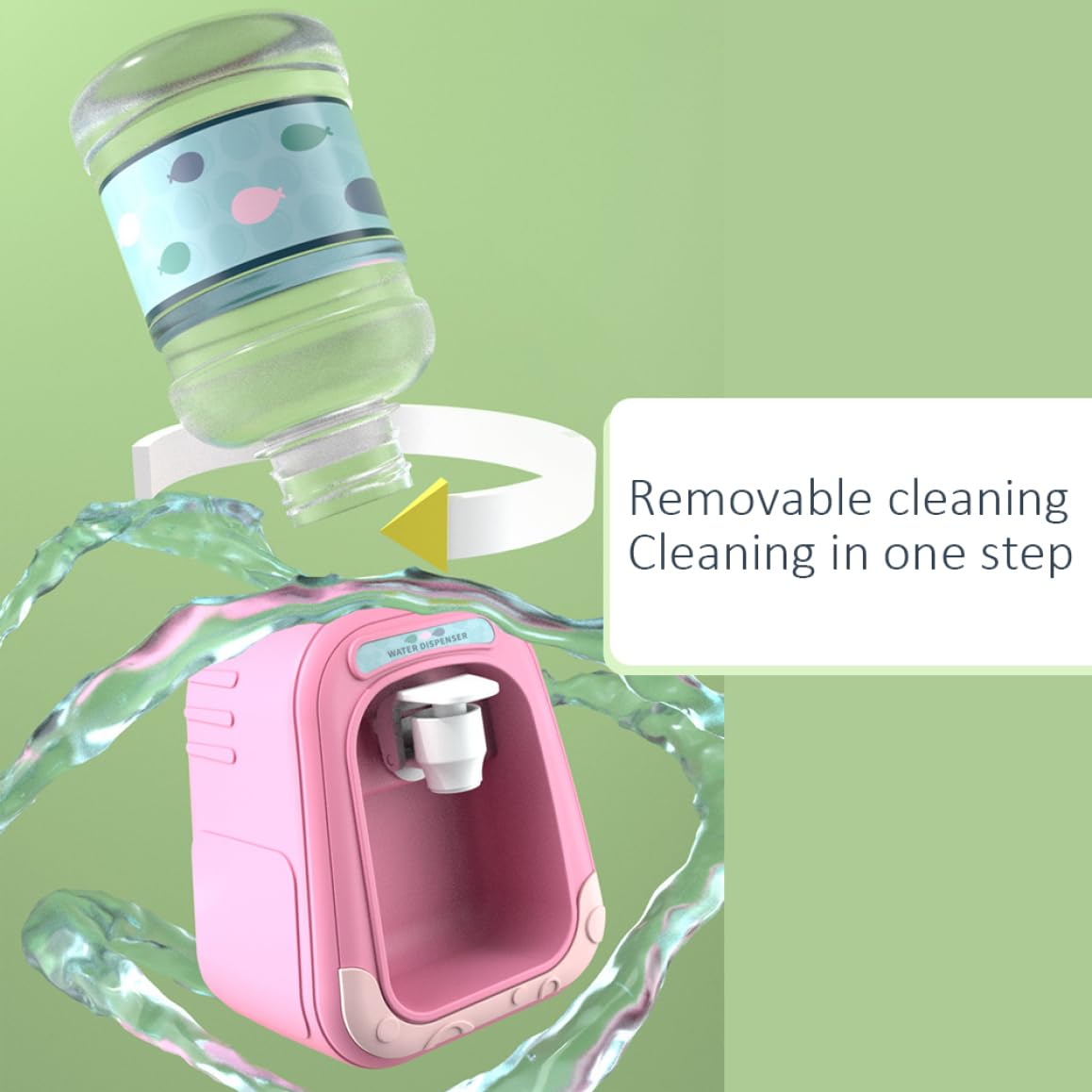 Mini Water Dispenser for Kids - 190ml Portable Drinking Water Cooler with Cup | Simulation Tiny Beverage Dispenser Toy for Children (No Battery, Style2) | Perfect for Pretend Play, Tea Parties & Role-Playing Games