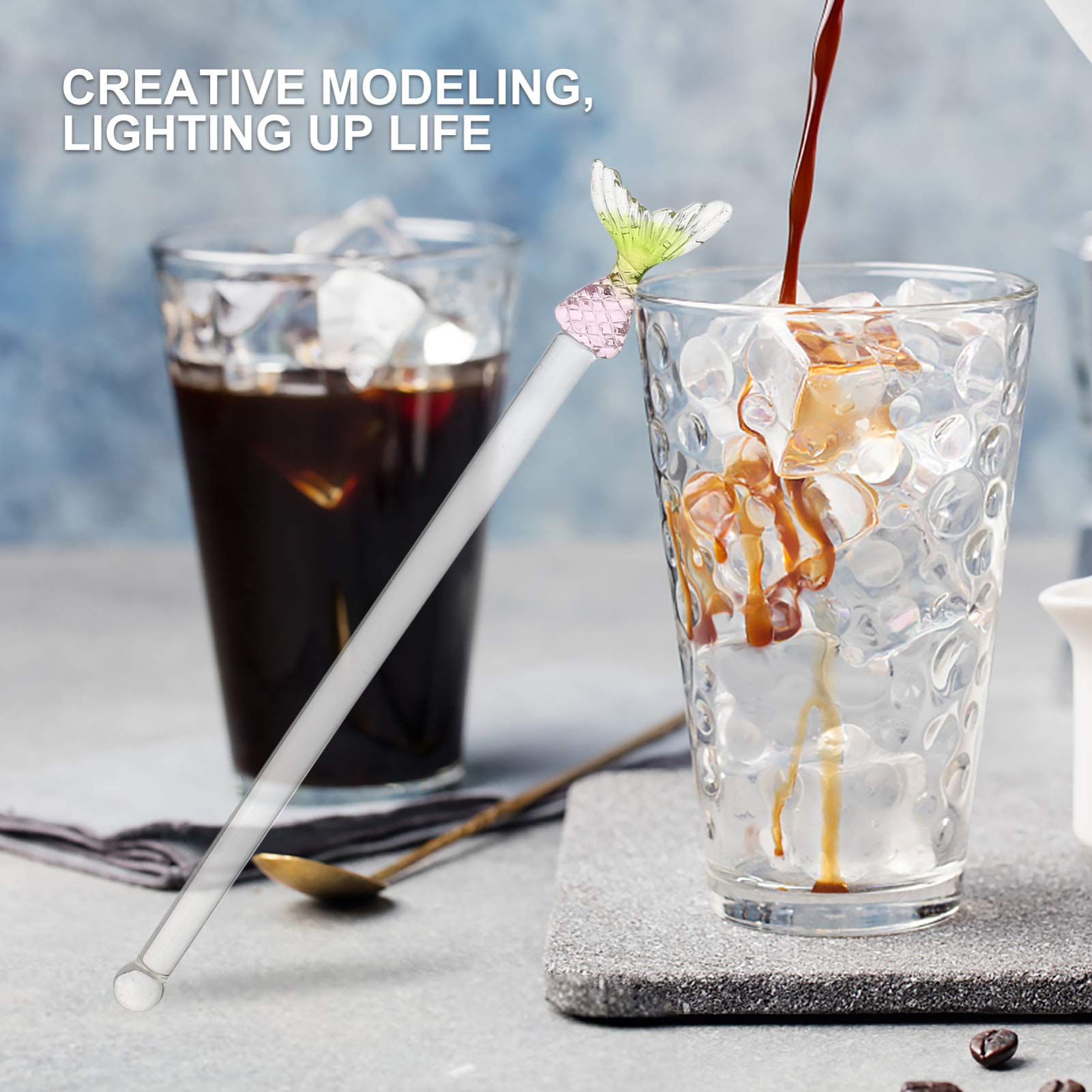 Hemoton 2-Piece Stainless Steel Cocktail Stirrers - Swizzle Sticks for Mixing Drinks, Beverage Decor, Old Fashioned Cocktails - Perfect for Home Bars, Parties & Mixology Enthusiasts