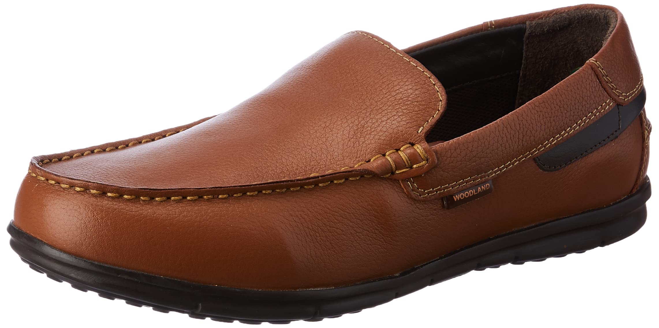 Woodland Men's Genuine Leather Loafers - Comfortable Slip-On Dress Shoes for Business Casual & Office Wear