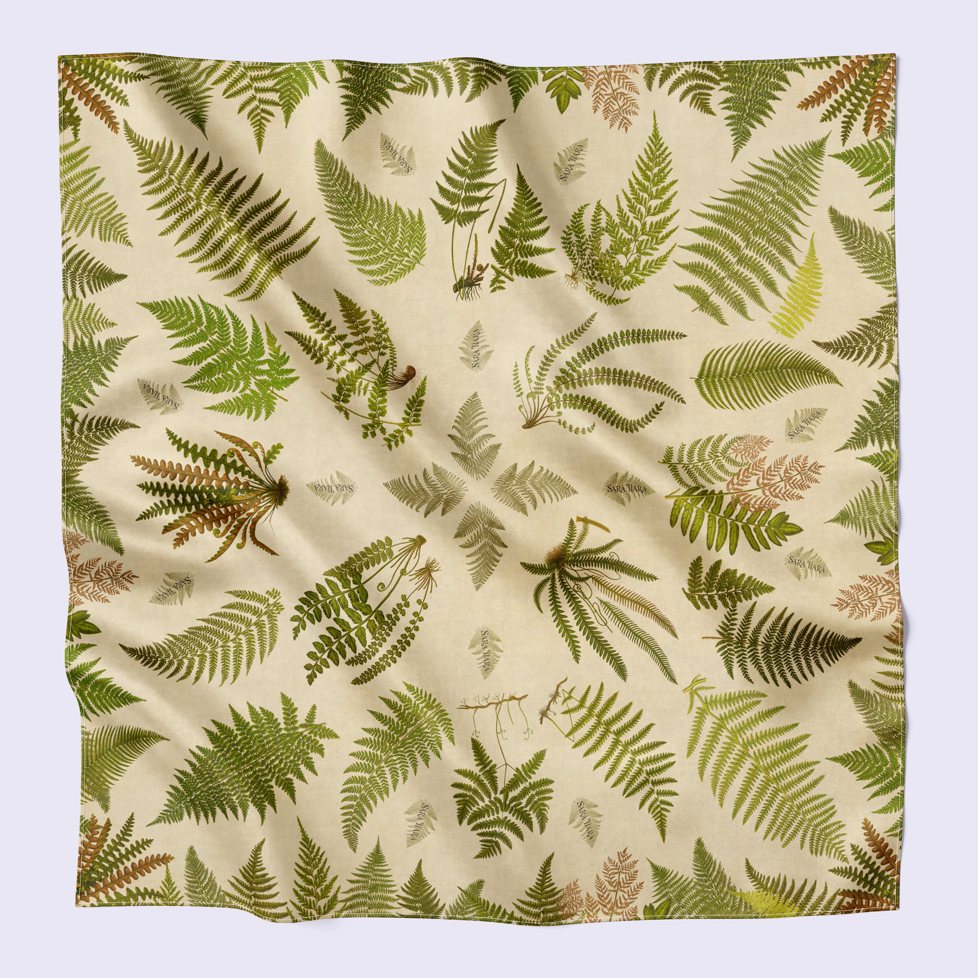 Stylish Large Square Scarf - Double Sided Fern Print Fashion Accessory for Women | Perfect for Spring Outfits, Office Wear & Special Occasions