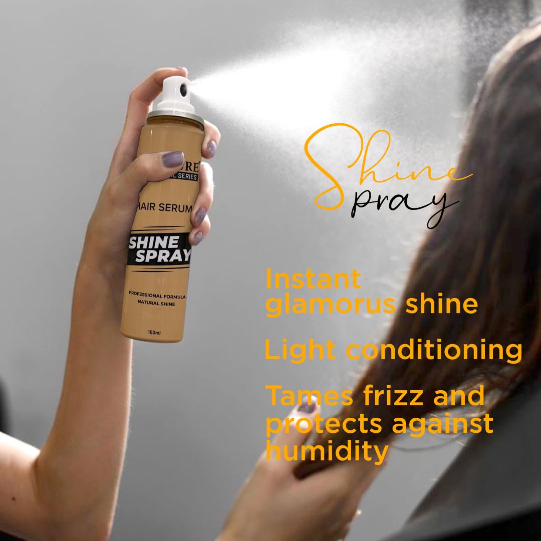 Hair Pure Shine Hair Spray 100ml - Long Lasting Hold, No Flake, Natural Shine | Non-Sticky, Easy Wash Off | Quick Styling & Setting Spray for All Hair Types | Perfect for Daily Use, Parties & Special Occasions