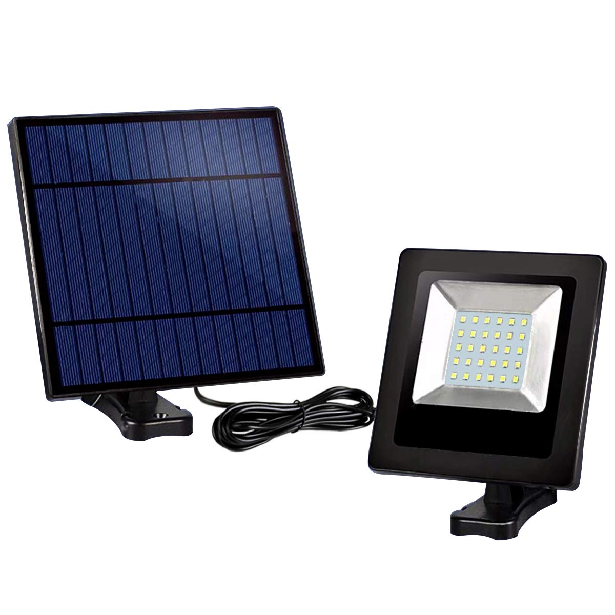 Solar Powered Outdoor Lights - 350° Adjustable Bright White IP65 Waterproof Solar Security Flood Lights with Auto Dusk to Dawn Sensor - Perfect for Barn, Garden, Garage, Pathway, Yard, Patio, Lawn & Balcony Lighting