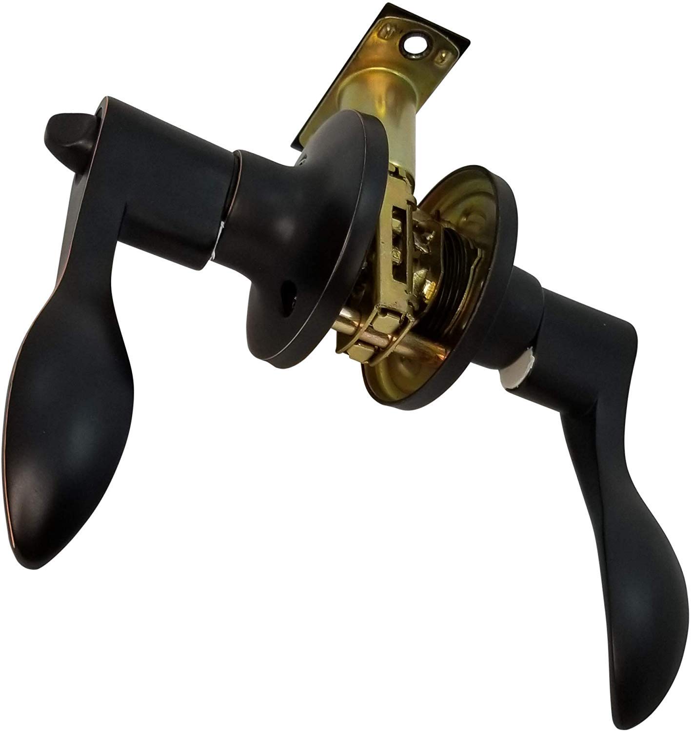 10-Pack Lever Door Lock Entry Keyed Cylinder with Keys - Oil-Rubbed Bronze Finish - KW RH - Perfect for Home, Office & Commercial Security Doors