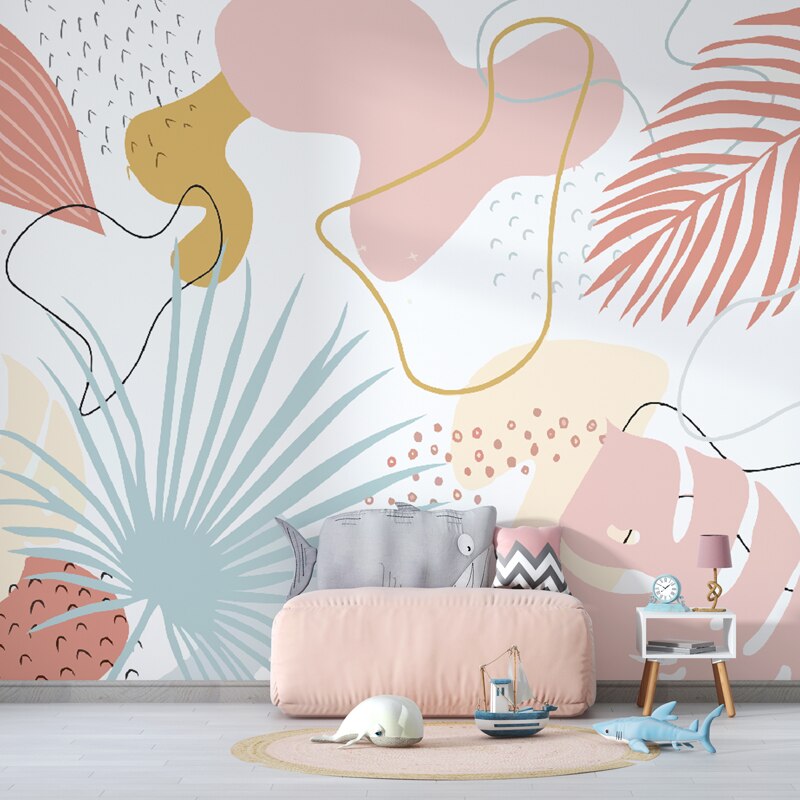 Tropical Dream Bedroom Wallpaper Mural - Exotic Palm Leaf & Floral Peel & Stick Wall Decor for Home, Nursery, Dorm Room | Easy to Install & Removable
