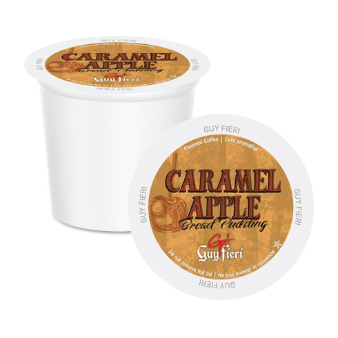 Guy Fieri Caramel Apple Bread Pudding Single Serve Coffee Pods - 24 Pack | K-Cup Compatible | Perfect for Breakfast, Office & Holiday Gatherings