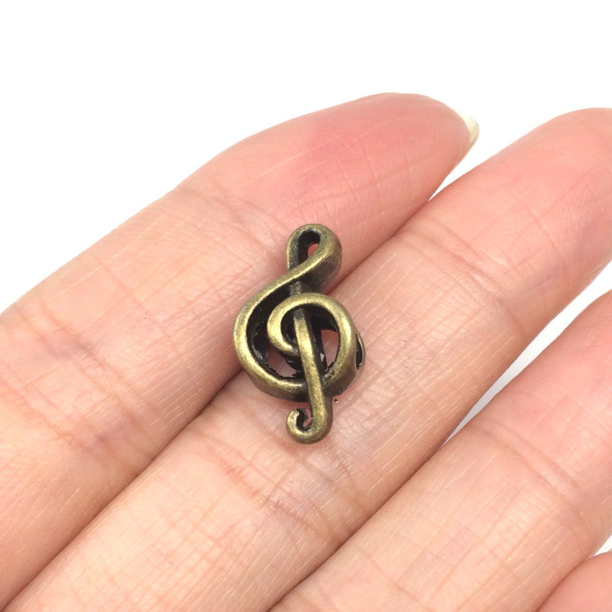 5-Pack Antique Bronze Music Note Charms (18x9mm) - Large Hole Beads for DIY Jewelry Making - Perfect for Necklaces, Bracelets, Earrings, Keychains & Mala Yoga Beads (MCZ487) | Great for Crafters, Jewelry Designers & Gift Giving