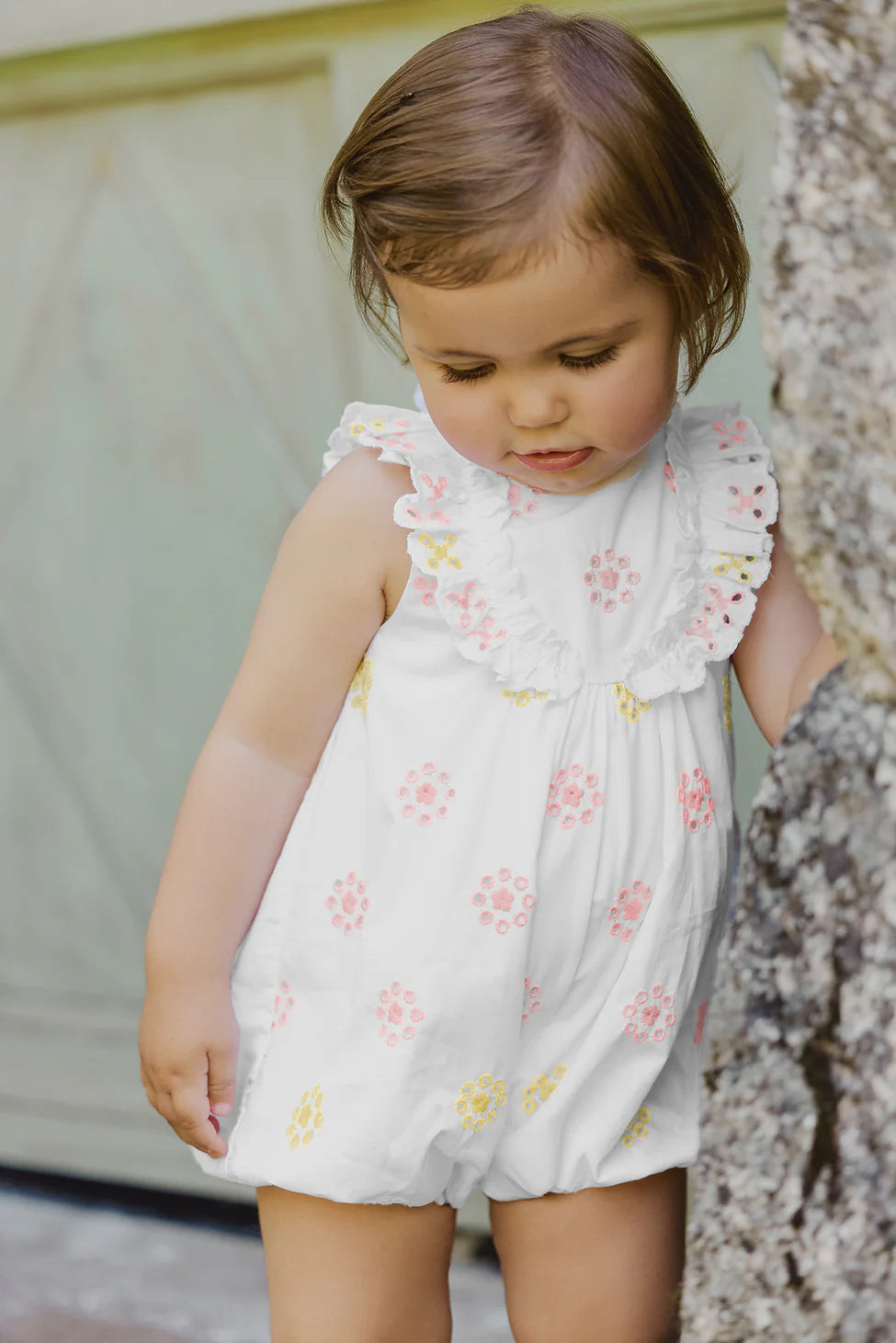 Tartine Et Chocolat Embroidered Baby Romper - Soft Cotton Jumpsuit for Newborns & Infants | Perfect for Photo Shoots, Playdates & Special Occasions