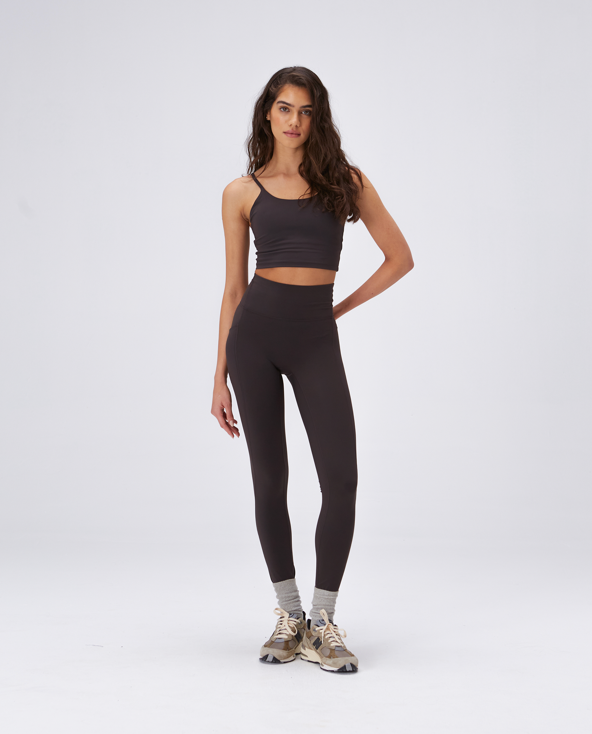 Ultimate Pocket Leggings for Women - High Waisted Yoga Pants with Pockets - Soft Stretchy Workout Leggings (Coffee Bean) - Perfect for Yoga, Running, Gym & Lounge Wear