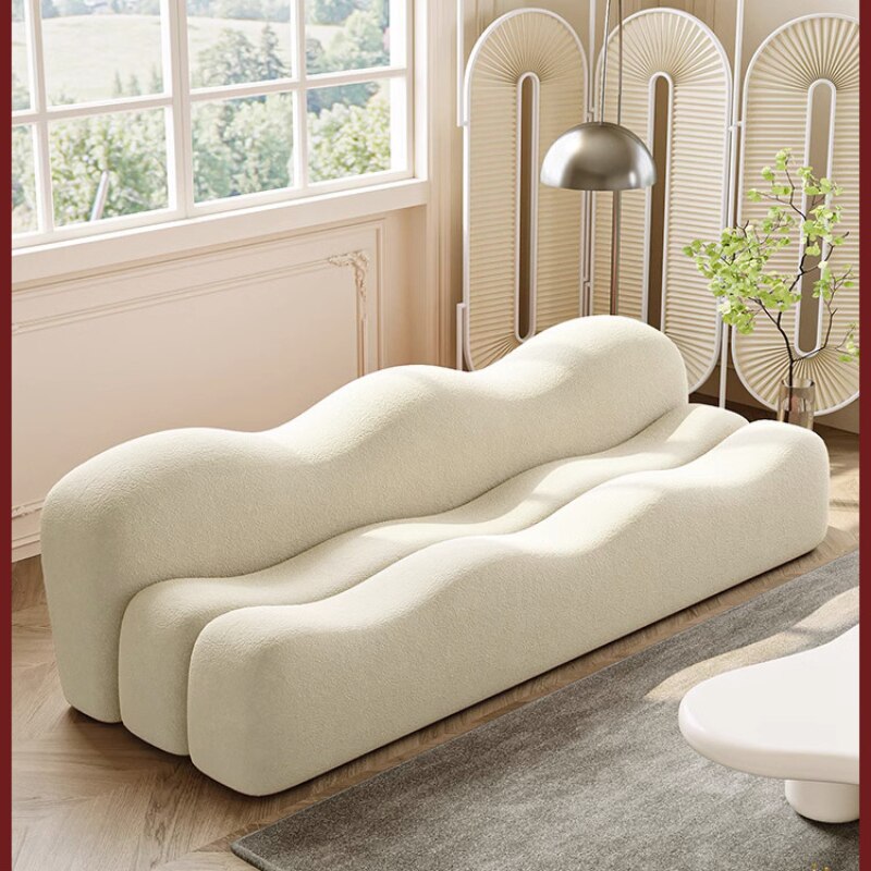 Wave Sofa - Modern Exclusive Design, Ultra Comfortable Cushioned Living Room Furniture for Relaxing & Entertaining Guests