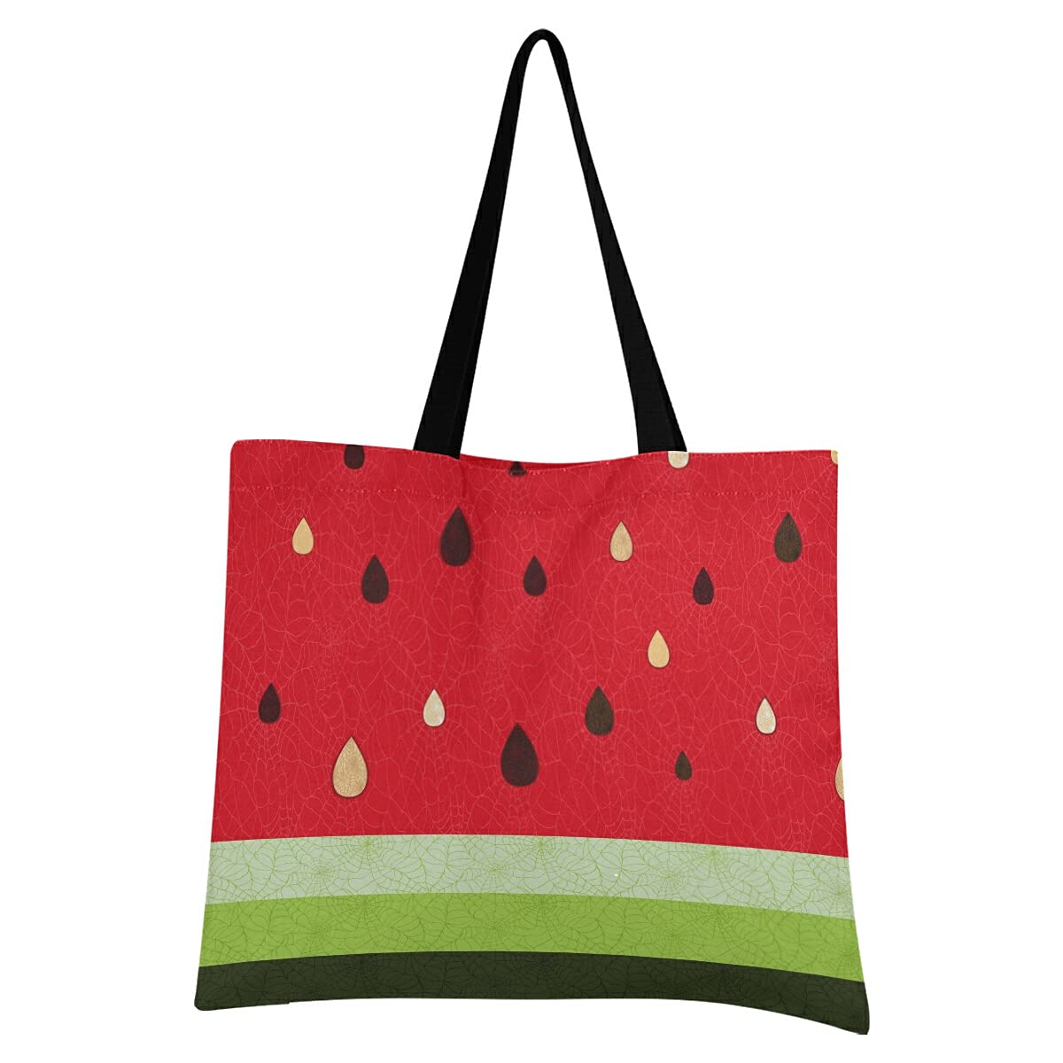 Waterproof Canvas Tote Bag with Zipper Pocket - Large Reusable Shopping Bag Featuring Hummingbird Watercolor Design - Eco-Friendly Shoulder Bag for Women & Men - Perfect for Groceries, Beach Trips, and Daily Commute