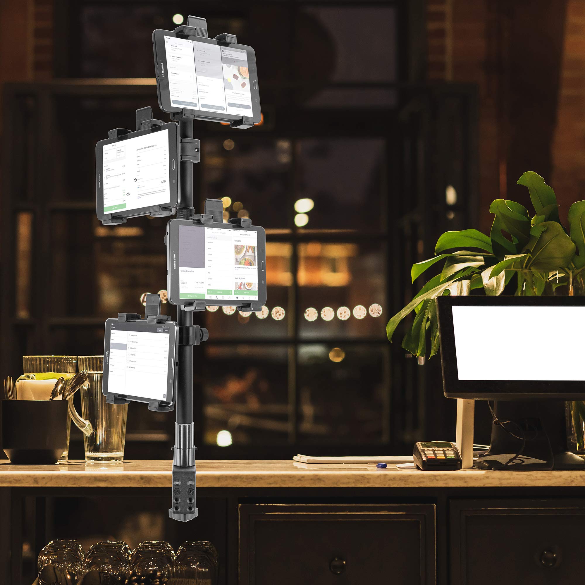 iBOLT TabDock POS Tablet Mount with 4 Holders - Compatible with 7-10 Inch Tablets for Delivery Apps (DoorDash, Uber Eats, Postmates) - Perfect for Restaurants, Food Trucks & Retail Stores