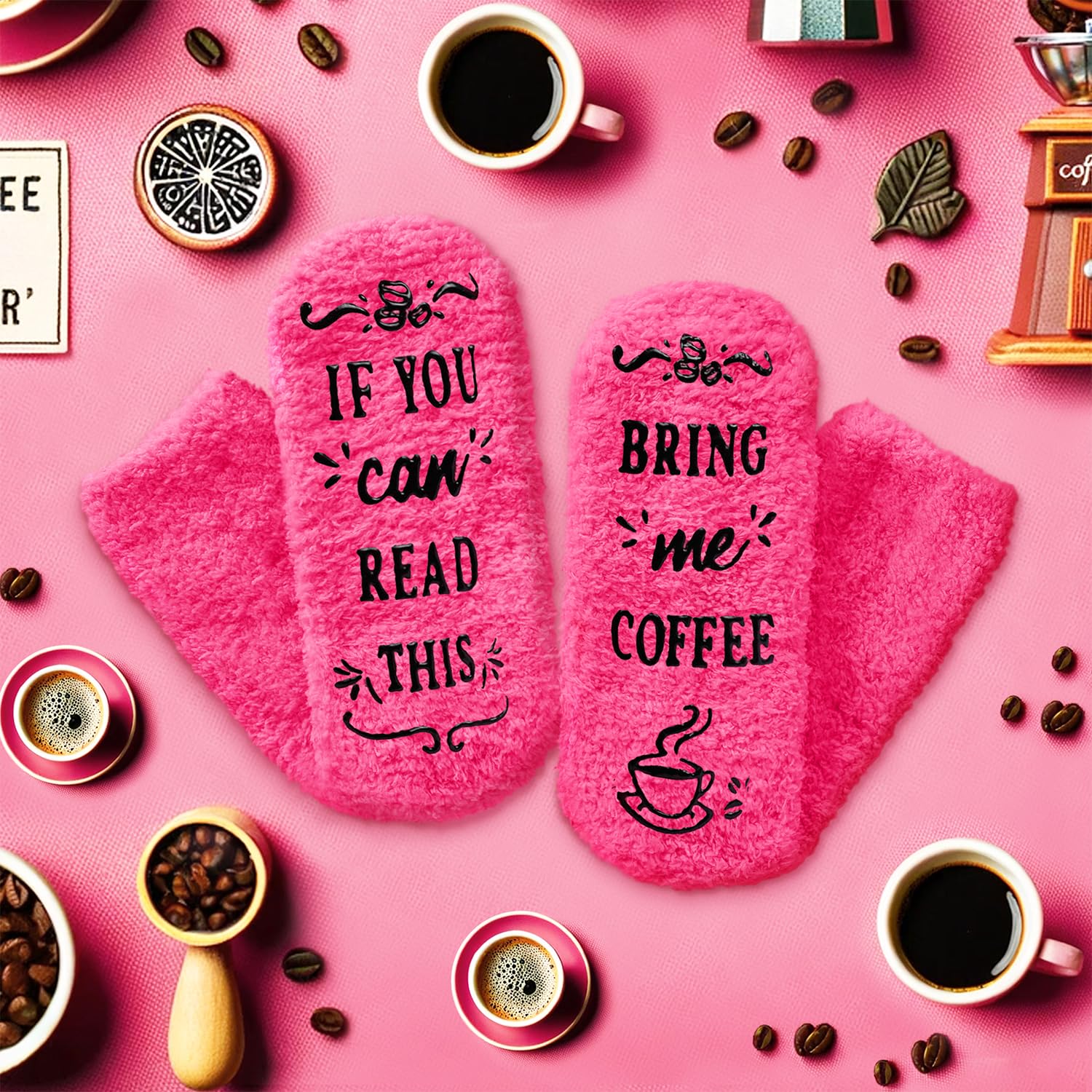 Zmart Women's Chocolate Pizza Coffee Socks - Fun Food-Themed Gift Socks for Coffee Lovers, Perfect for Christmas, Birthday & Office Gifts
