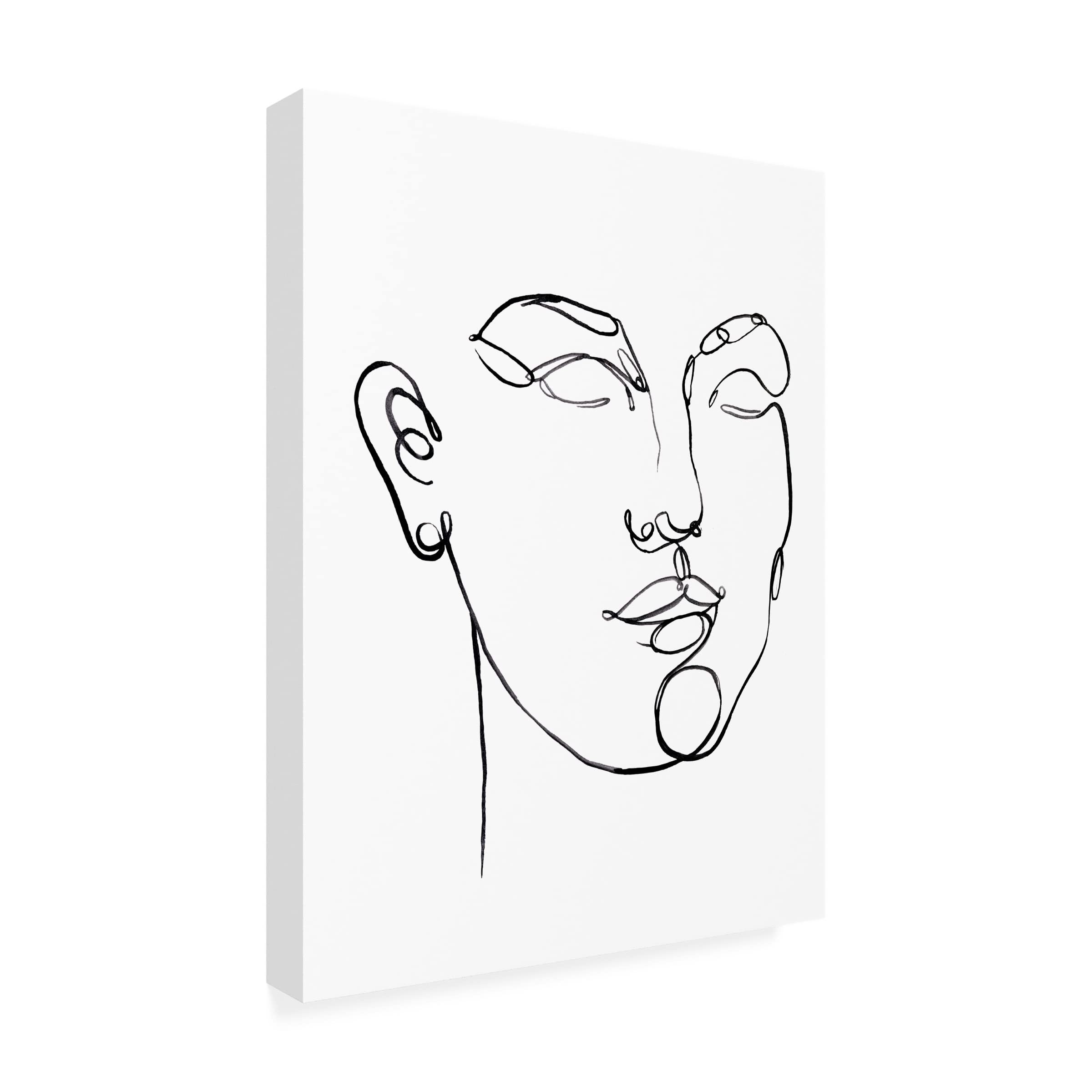 Linear Thoughts II Canvas Art Print by Jennifer Paxton Parker - Modern Abstract Wall Decor for Living Room, Bedroom & Office