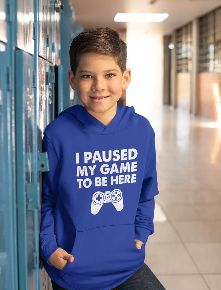 Tstars Kids Gaming Apparel - Funny 'I Paused My Game' Graphic Hoodies & Sweatshirts for Young Gamers | Perfect Birthday Gifts & Casual Gaming Wear