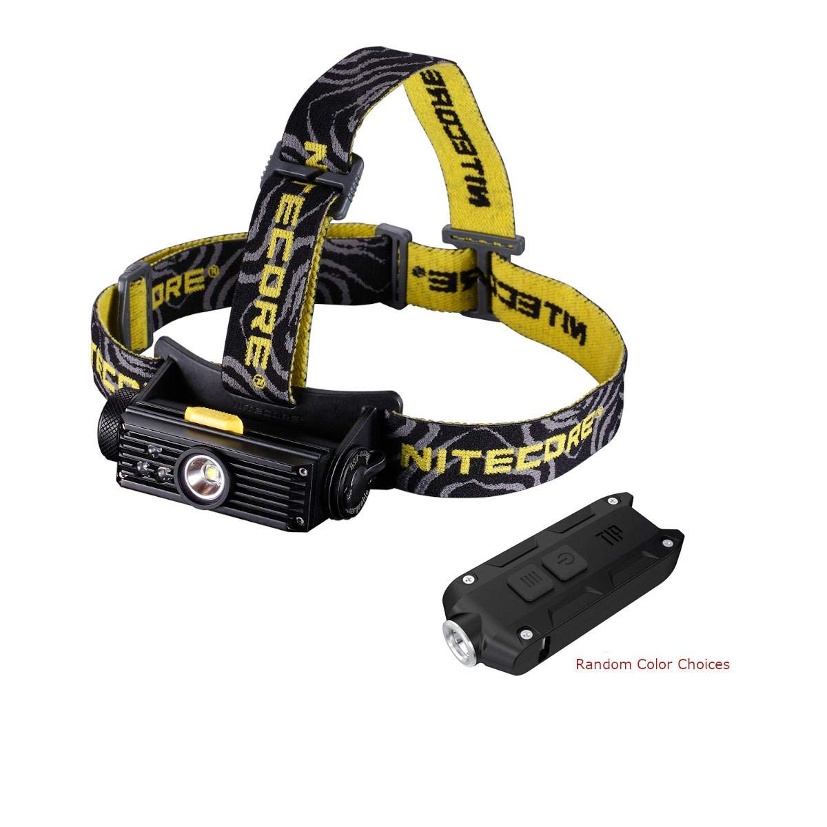 NITECORE HC90 Rechargeable Headlamp - 900 Lumens, CREE XM-L2 & RGB LEDs, 4 Light Modes, USB Rechargeable - Perfect for Camping, Hiking, Fishing & Emergency Use - Includes Free Keychain Flashlight (Random Color)