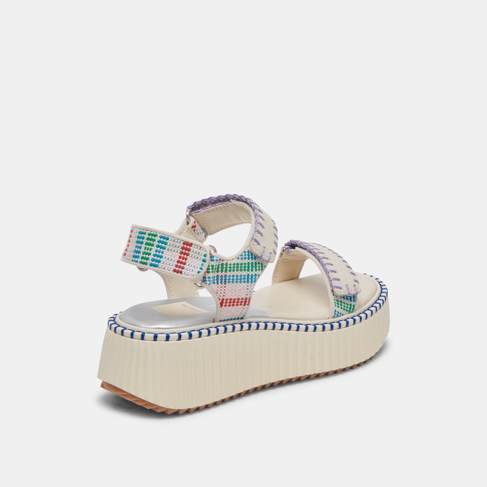DEBRA Women's Sandals - Ivory Multi Nubuck Leather Comfortable Summer Casual Shoes for Beach, Vacation & Everyday Wear