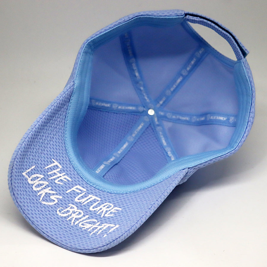 VT Shield Future Looks Bright Light Purple Velcro Performance Hat - Breathable & Adjustable for Running, Hiking & Outdoor Sports