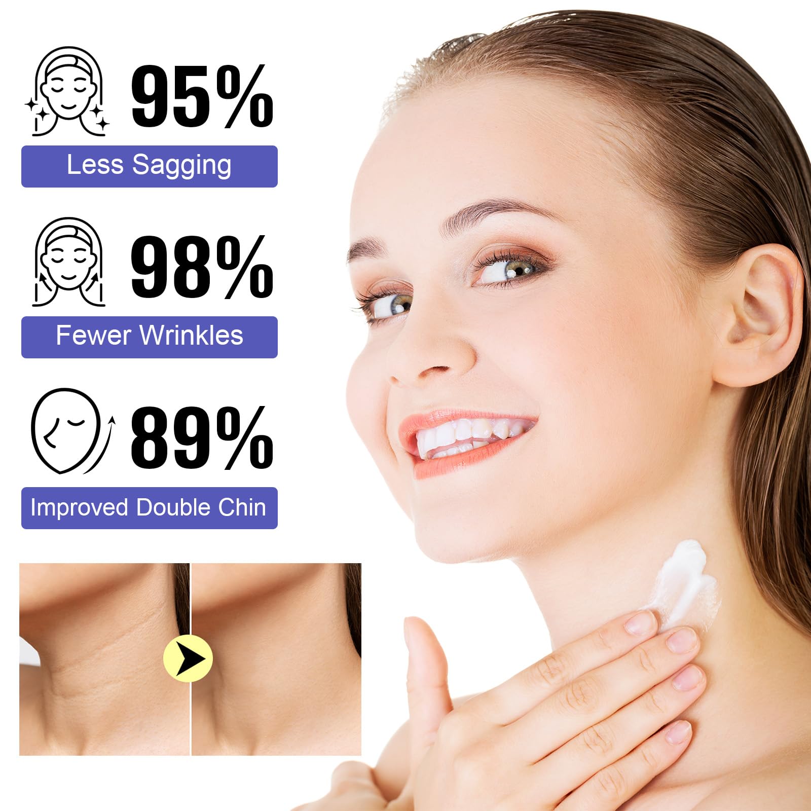 Anti-Aging Neck Firming Cream - Tightening & Lifting Treatment for Sagging Skin | Moisturizing Neck Cream for Crepey Skin & Wrinkles | Daily Skincare Routine for Youthful Neck & Décolleté