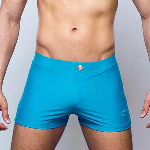 2EROS Men's Swim Boxer Trunks - Quick Dry, Comfortable & Stylish Blue Swimwear for Beach, Pool & Vacation