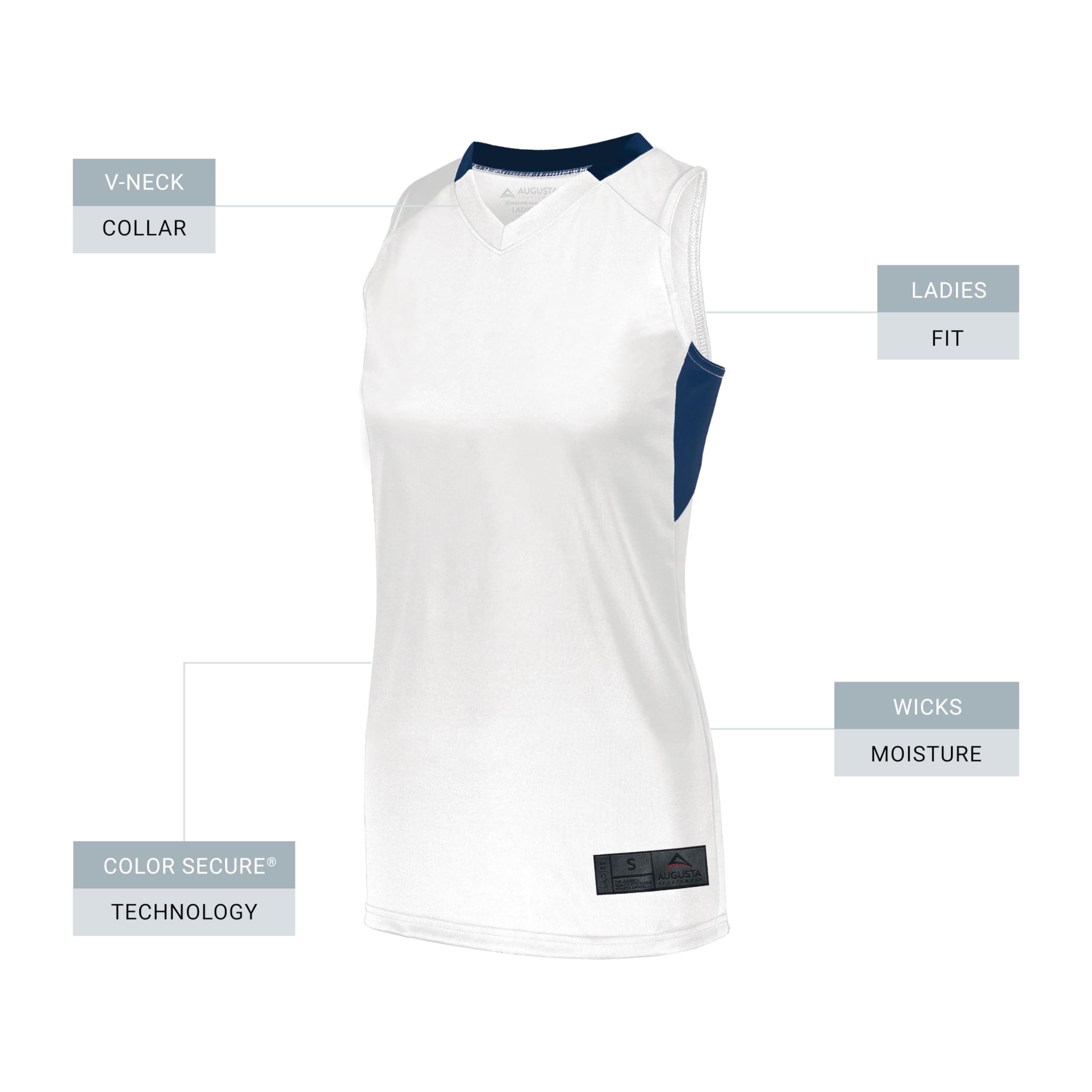 **Augusta Sportswear Women's Step-Back Basketball Jersey – Breathable, Lightweight & Stylish for Games, Practice & Fan Wear**