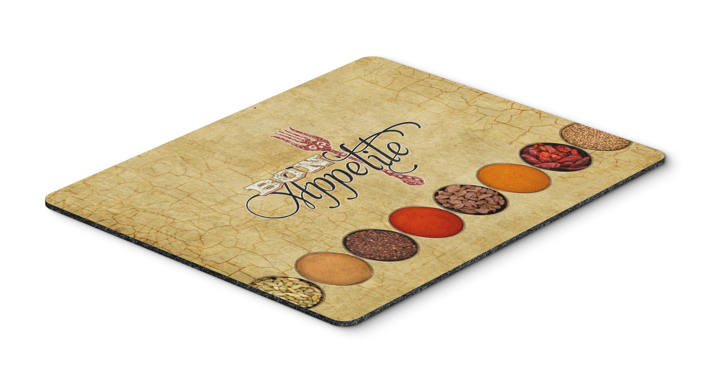 Bon Appetite & Spices Mouse Pad - Large Washable Non-Slip Desk Mat for Home Office, Gaming & Computer Work - Perfect Kitchen Trivet & Hot Pad for Cooking