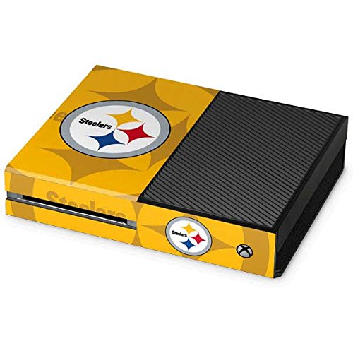 Officially Licensed NFL Pittsburgh Steelers Double Vision Gaming Skin Decal for Xbox One Console - Custom Protective Cover for Enhanced Gaming Experience