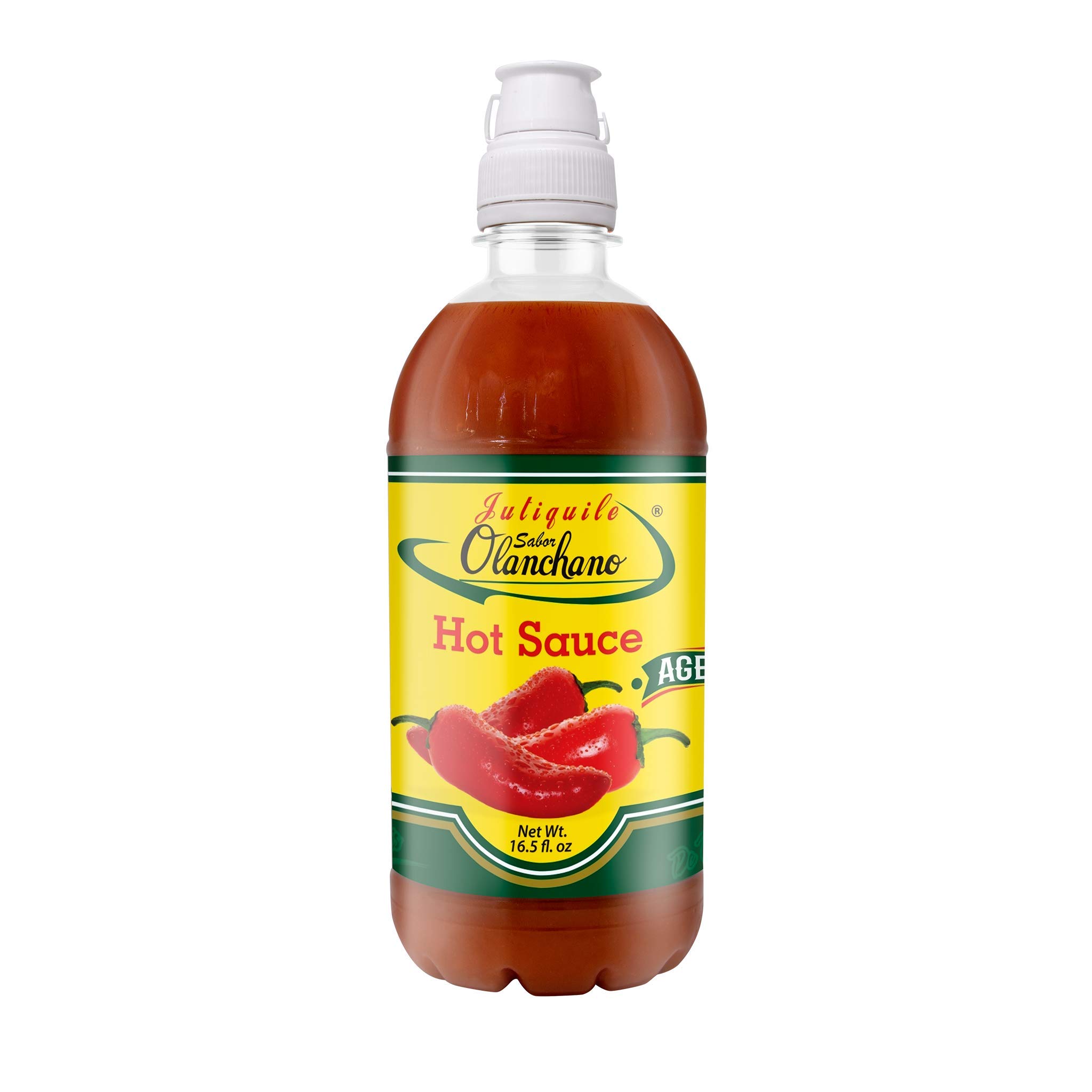 Jutiquile Chile Olanchano Rojo Grande Red Hot Sauce - 16.5 oz (Pack of 12) | Authentic Honduran Spicy Condiment for Tacos, Burritos & Grilled Meats