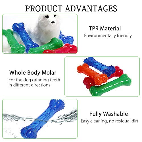 **Creation Core Squeaky Dog Chew Toy - Durable Bite-Resistant Pet Training Treat Toy for Teeth Cleaning & Exercise - Green Chew Stick for Small & Medium Dogs - Perfect for Playtime & Dental Health**