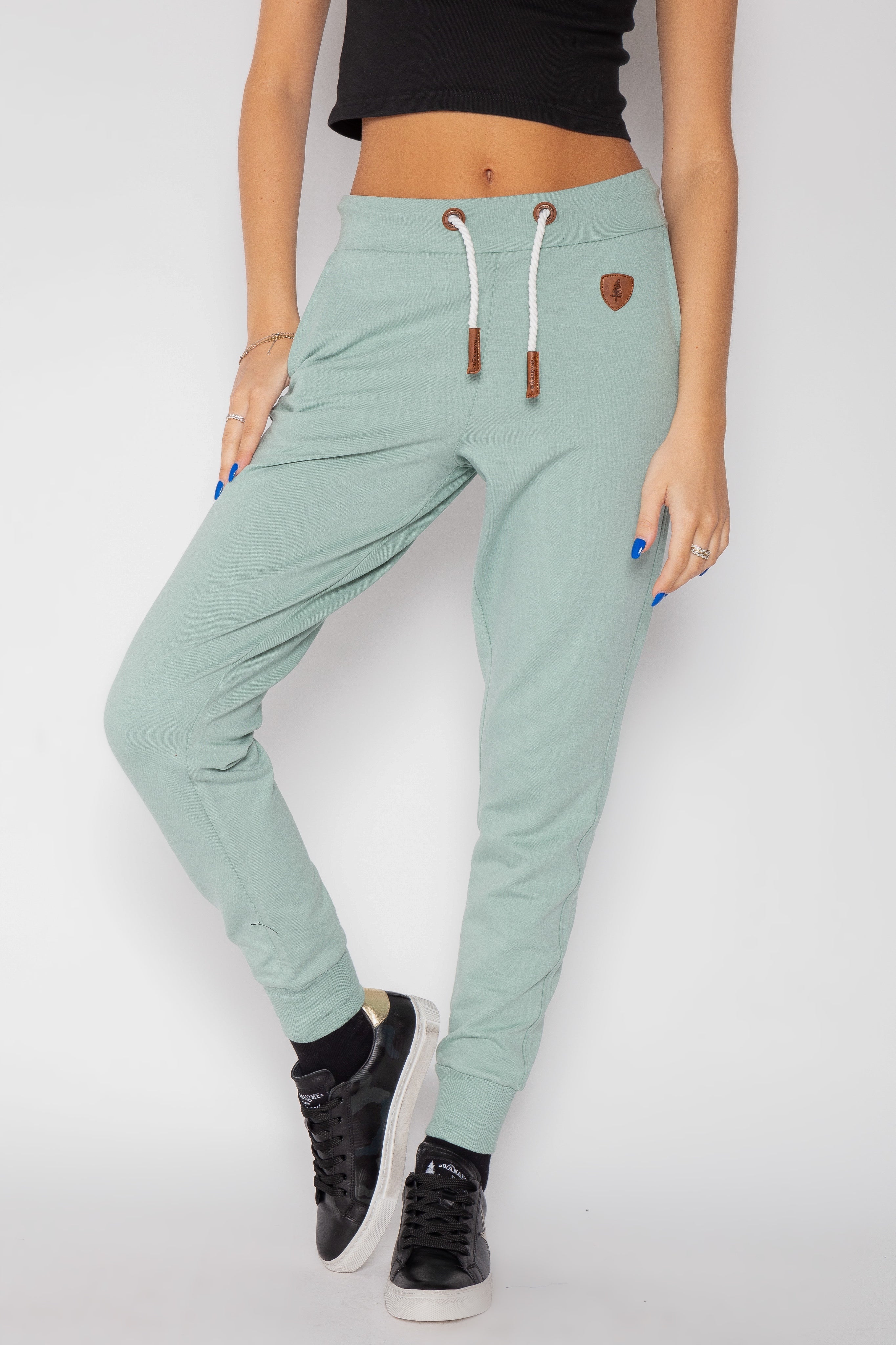 Ida Lux Green Bay Jogger Pants - Women's High Waisted Casual Sweatpants with Pockets | Perfect for Yoga, Running, Lounging & Travel