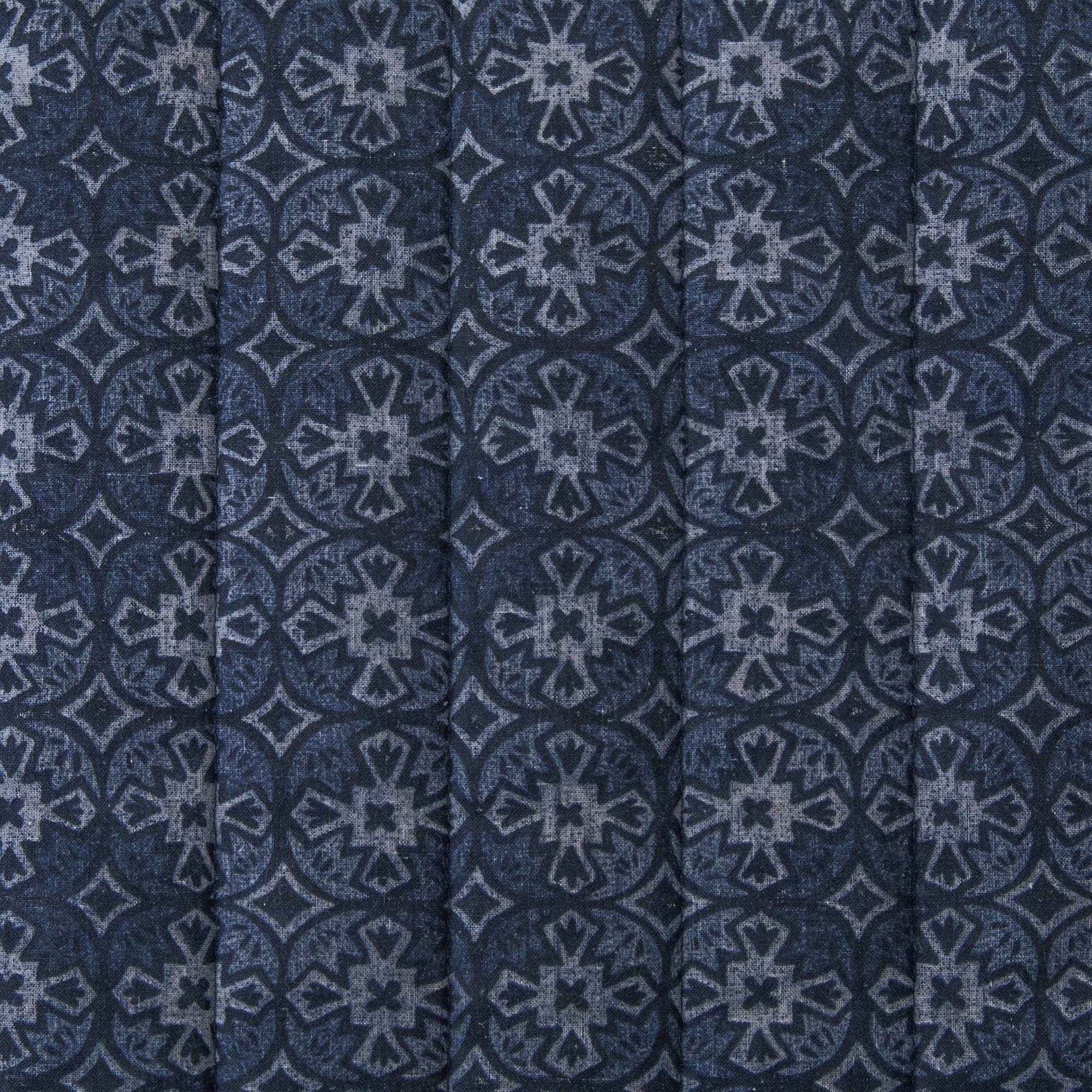 Indigo Reversible Quilt Swatch - Soft & Stylish Bedding Fabric Sample for Home Decor, DIY Projects, and Interior Design Inspiration
