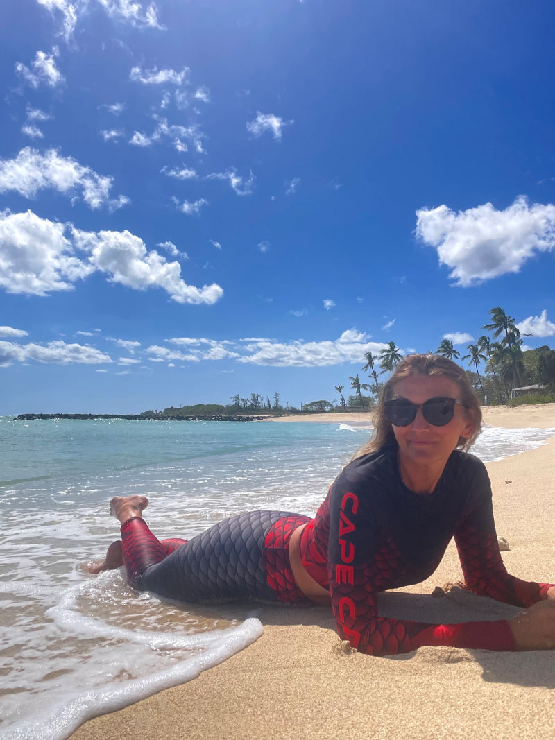 Villain High-Waisted Swim & Yoga Leggings - Quick-Dry, Tummy Control Workout & Beachwear for Women - Perfect for Yoga, Swimming & Gym